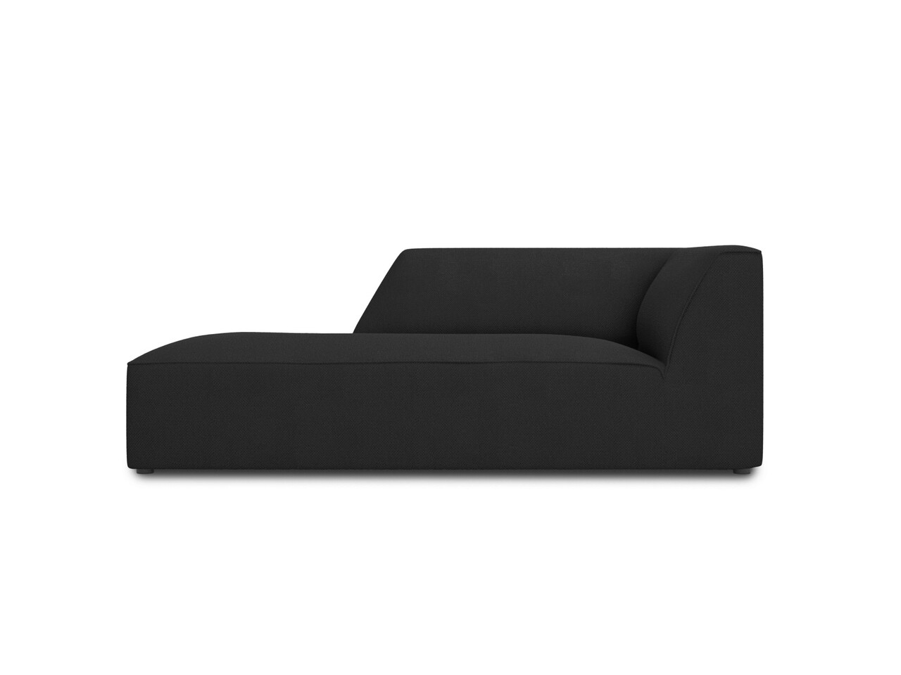 Sezlong living stanga 1 loc, Ruby, Micadoni Home, BL, 180x93x69 cm, poliester, negru - imagine 6